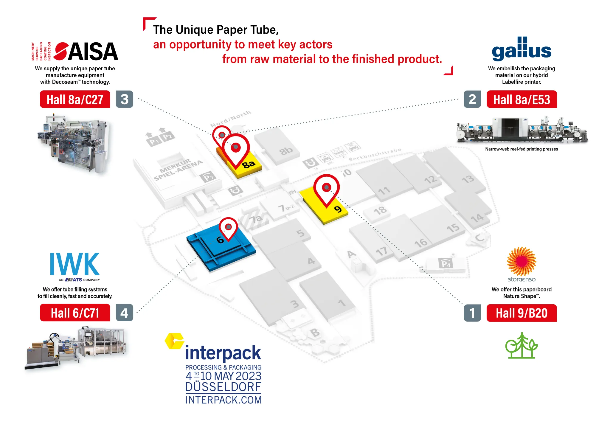 The Unique Paper Tube Map - Interpack 2023 Collaboration